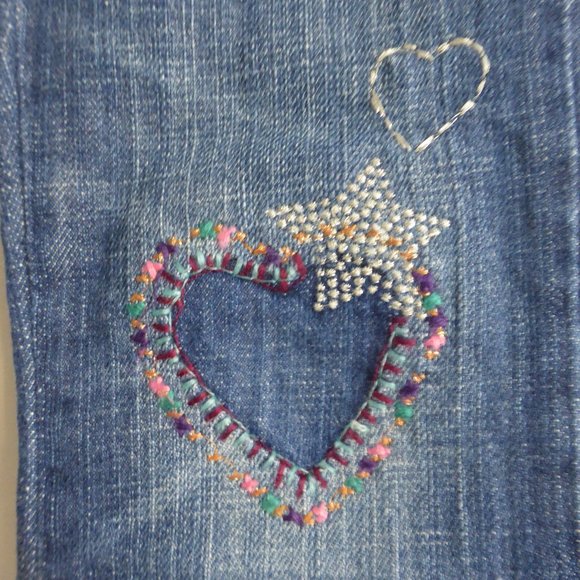 BABY GAP jeans with hearts front and back, 3 years - Picture 3 of 6